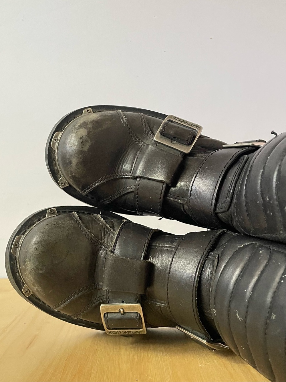 Harley-Davidson "Terminator" 5-Buckle Black Leather Motorcycle Riding Boots | US - Picture 6 of 9